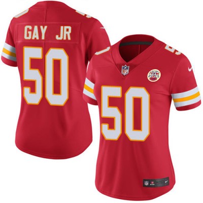 Nike Kansas City Chiefs #50 Willie Gay Jr. Red Team Color Women's Stitched NFL Vapor Untouchable Limited Jersey